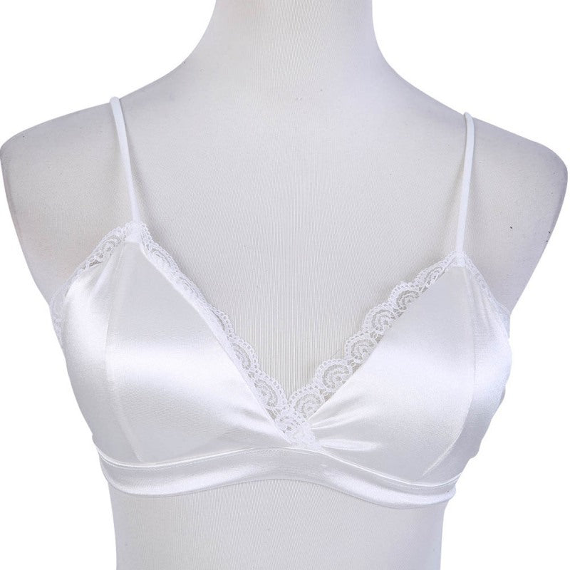 Lace Elastic Strap Wireless Comfort Bra