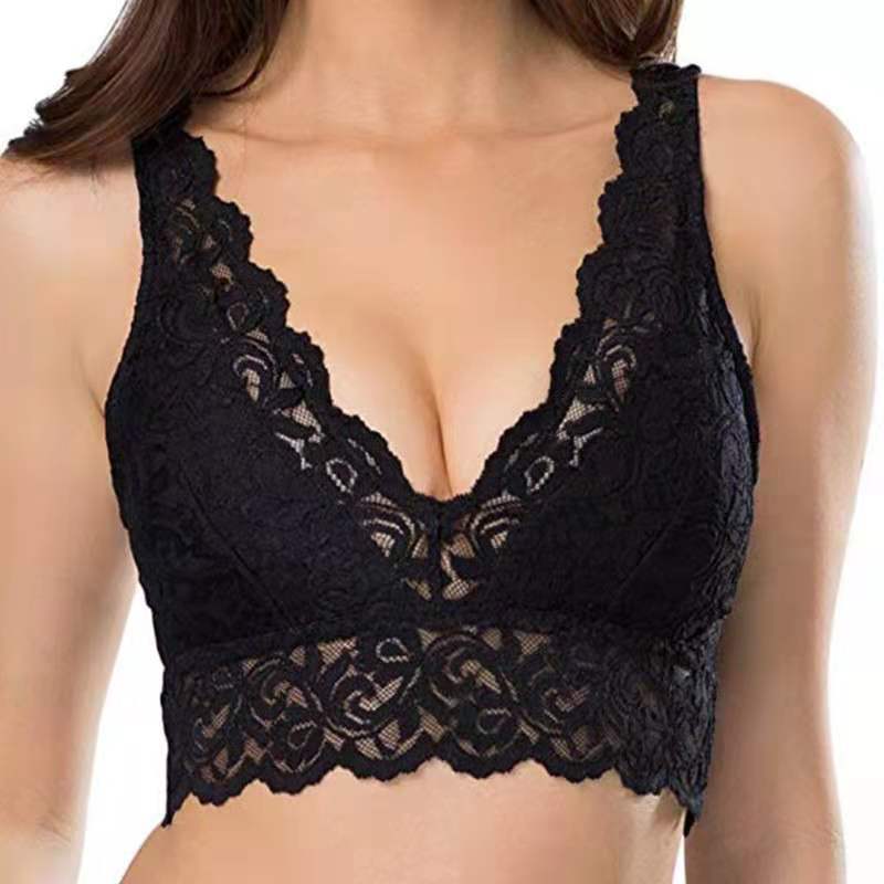 V-neck Lace Seamless Bra