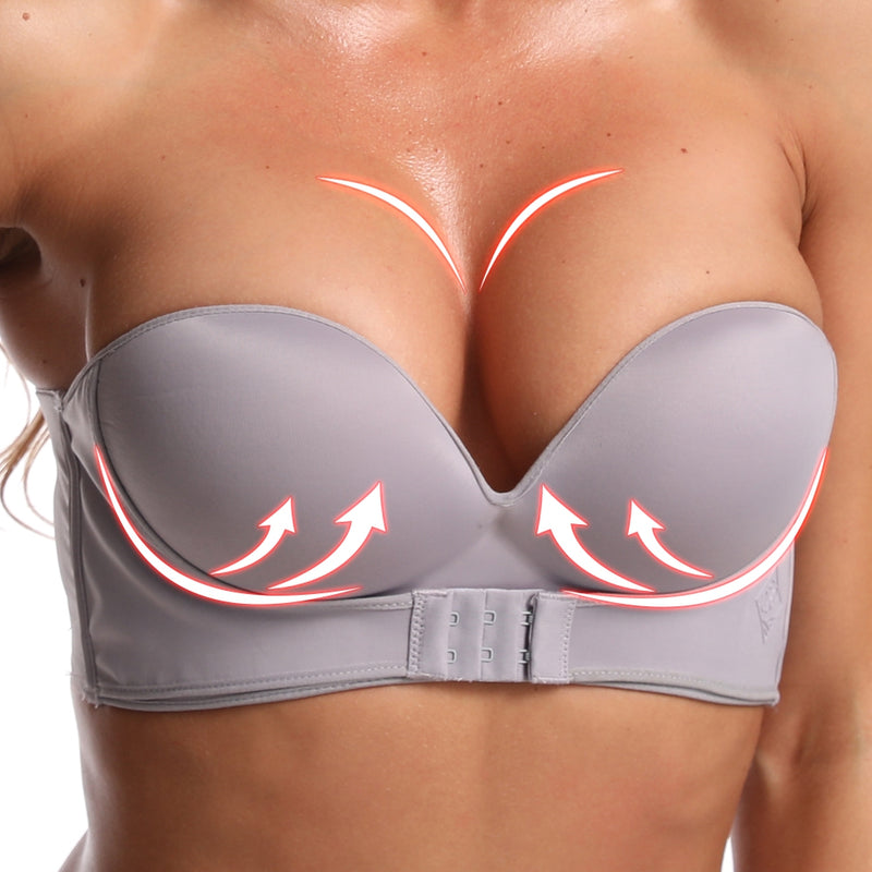 A B C D Cup Sexy Strapless Push Up Bra