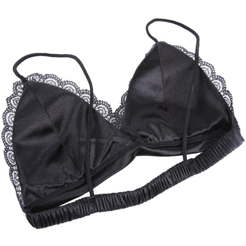 Lace Elastic Strap Wireless Comfort Bra