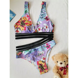 Sexy Leaves Printed Bikini 2022 Push Up Swimsuit Women Two Pieces Swimwear Brazilian Bikini Set Female Beachwear Bathing Suit