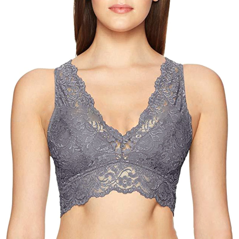 V-neck Lace Seamless Bra