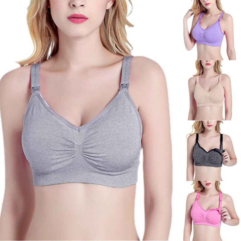 Breastfeeding Maternity Wire free Cotton Nursing Bras