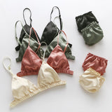 Bralette Wire Free Satin Bra