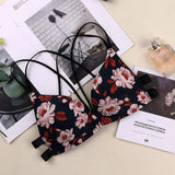 Floral Print Front Buckle Bra