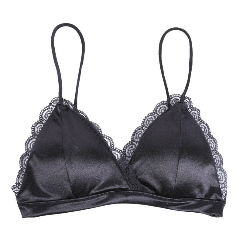 Lace Elastic Strap Wireless Comfort Bra