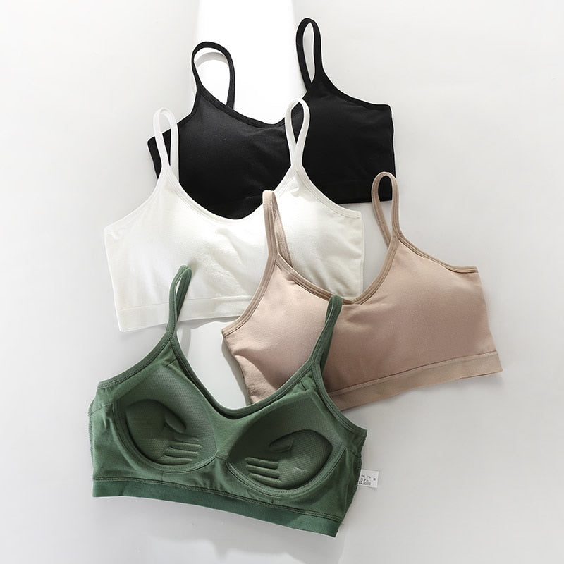 Chest Pad Camisole Sports Bra