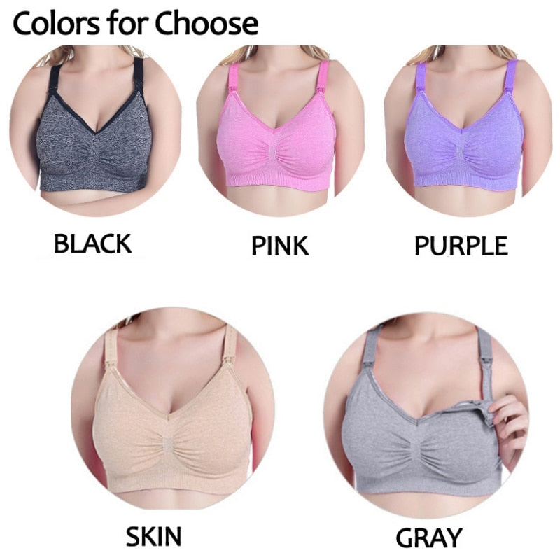 Breastfeeding Maternity Wire free Cotton Nursing Bras