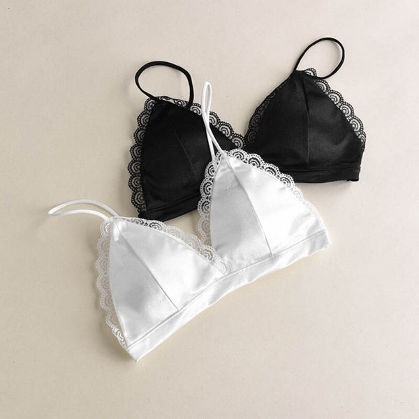 Lace Elastic Strap Wireless Comfort Bra