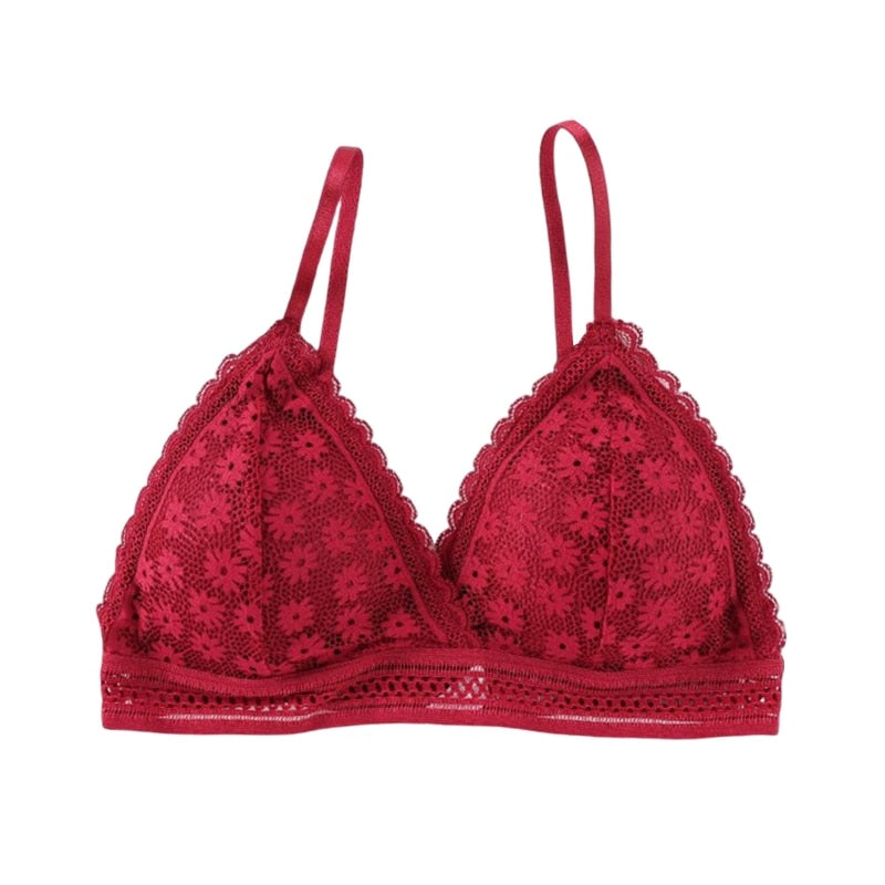 Padded Soft Floral Lace Bra